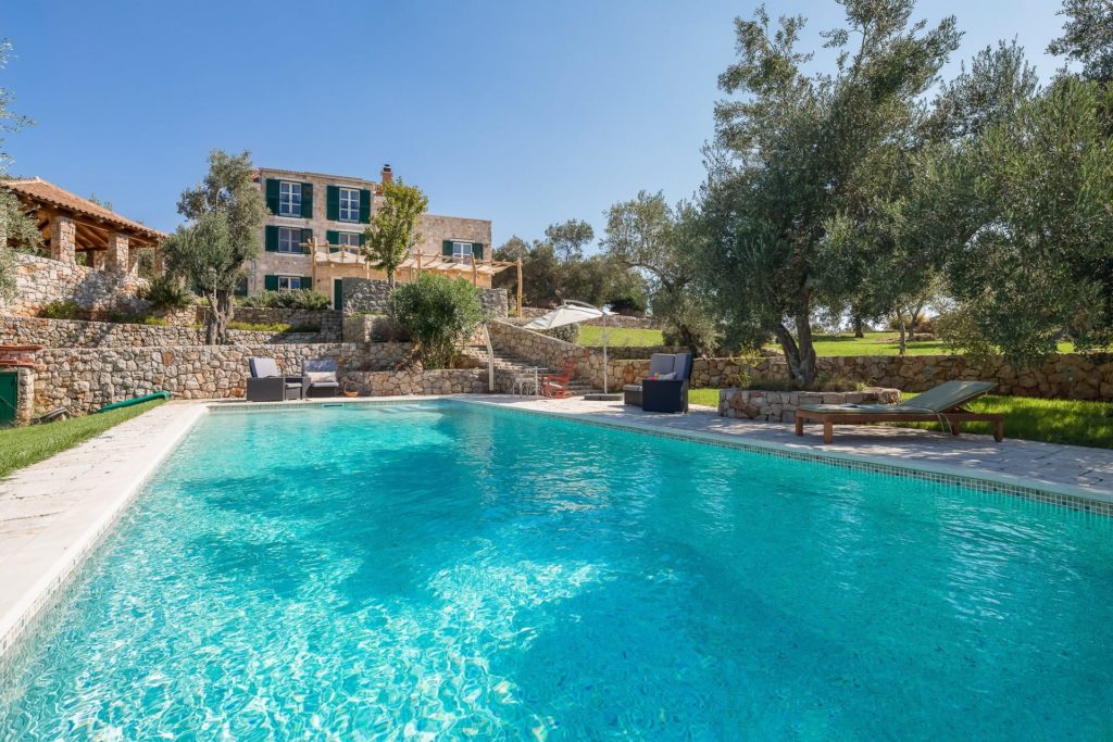 beautiful mediterranean villa with a pool